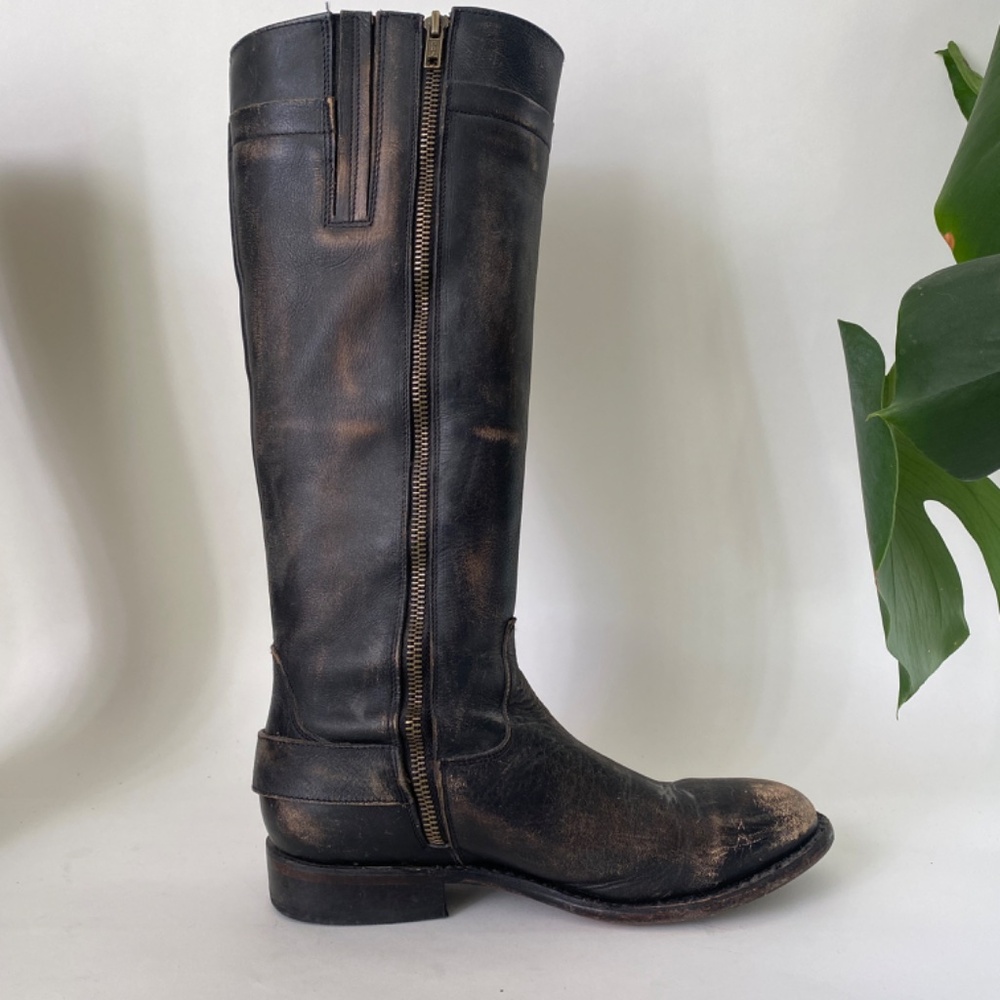 Matisse Distressed Leather Riding Boots - Picture 5 of 11